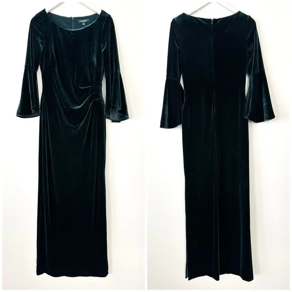 green velvet babydoll dress Textured Velvet Square Neck Balloon Sleeve Tie Back Babydoll Mini Dress main image 1